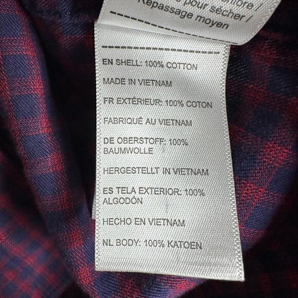 UNTUCKit Plaid Button Down Shirt Men's Red Blue Size Large - Picture 6 of 6